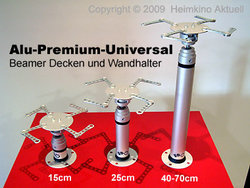 Deckenhalter Beamer ALU-Premium-Universal-Vario 45cm - 70cm Länge