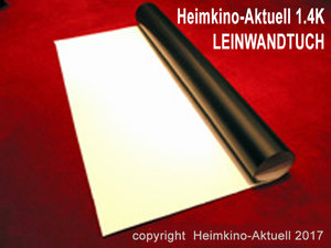 Heimkino-Aktuell-White 4K/8K Leinwandtuch Weiss
